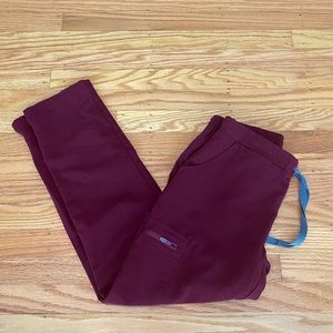 FIGS Yola burgundy scrub pant
